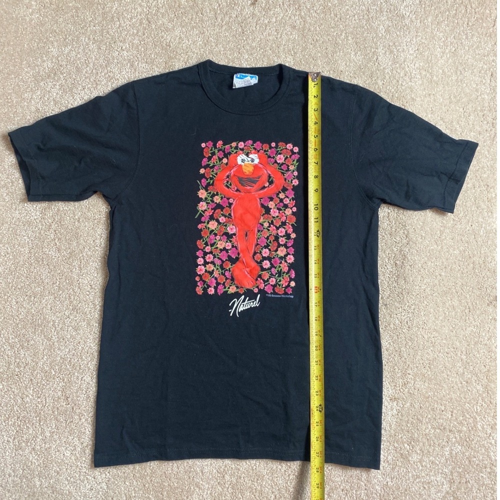 Champion Naturel Elmo Sesame Street Graphic‎ T-Shirt Mens Medium Black Cotton - Picture 5 of 8